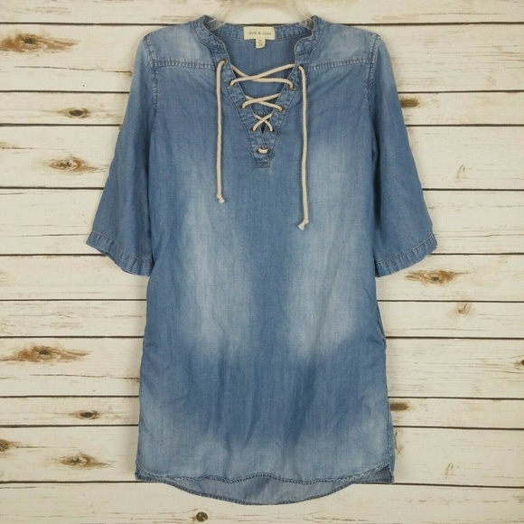 Cloth & Stone Anthropologie Dress Chambray XS - Picture 1 of 5